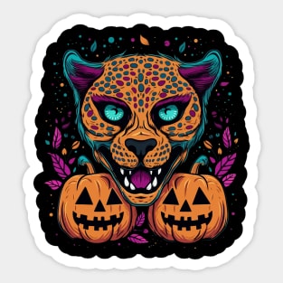 Cheetah Halloween Sticker